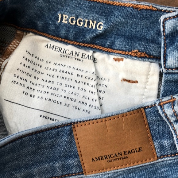 American Eagle Outfitters Blue Super Stretch Skinny Jegging Size 4 - Picture 11 of 13